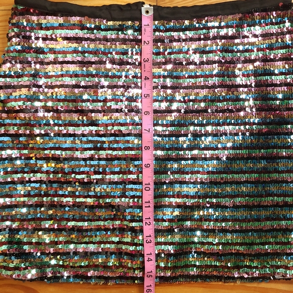 Forever 21 Striped Sequin 2 Piece Cropped Top and Skirt Set - large - Picture 8 of 8